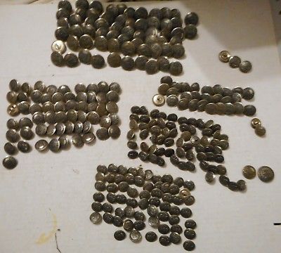 LOT OF 240+ USED VINTAGE US AIR FORCE SILVER PLATED  BRASS COAT BUTTONS