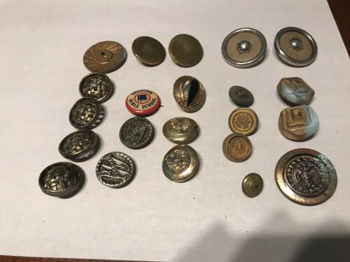 vintage metal buttons lot