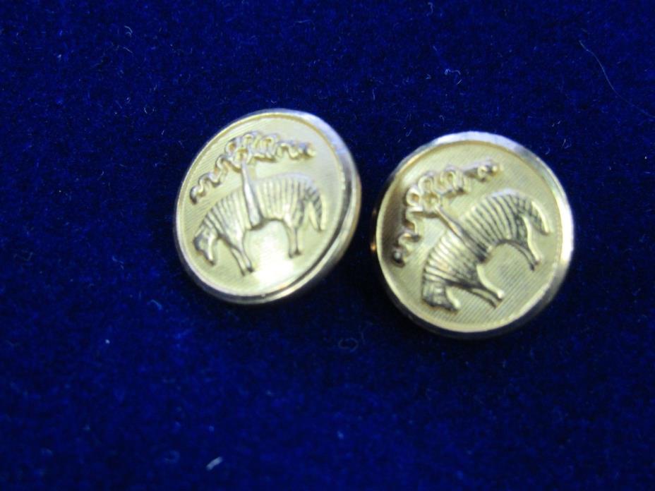 2 BROOKS BROTHERS GOLDEN FLEECE REPLACEMENT BLAZER BUTTONS  CUFF GOLD TONE