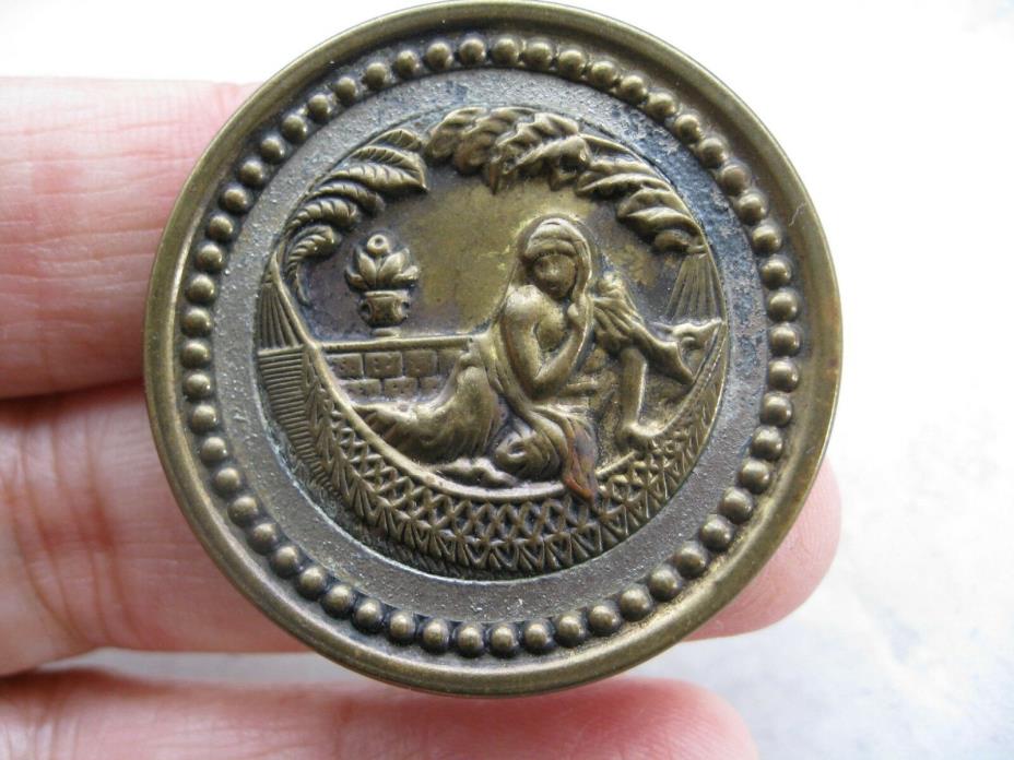 Antique/ Older Vintage Metal CLEOPATRA Button Collectible