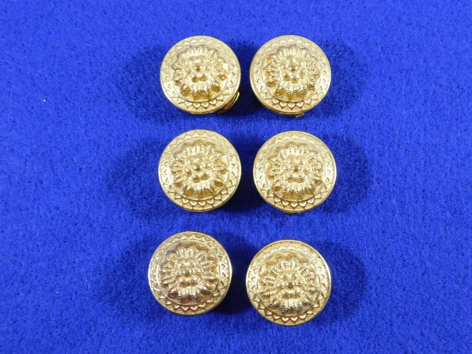 Vintage Button Covers NONY New York Gold Tone Set of 6