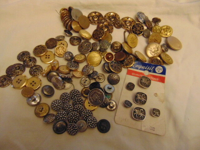 Nine Ounces of Vintage Metal Buttons