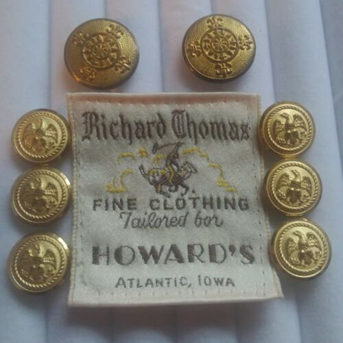 Richard Thomas Gold Blazer Buttons Suit Sport Coat Jacket