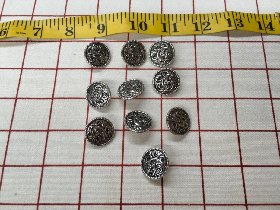 10 Nordic Buttons Metal
