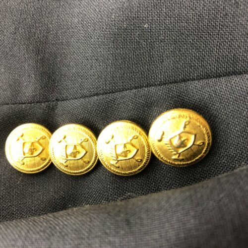 Ralph Lauren Gold Button Set of 10 From Mens Blazer A25-08
