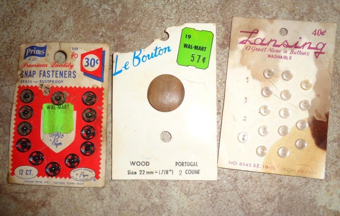 Vintage Lot Snap Fasteners and Buttons