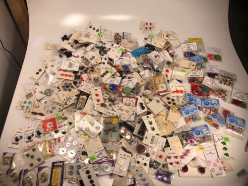 HUGE LOT VINTAGE SEWING BUTTONS New And Used Estate Find