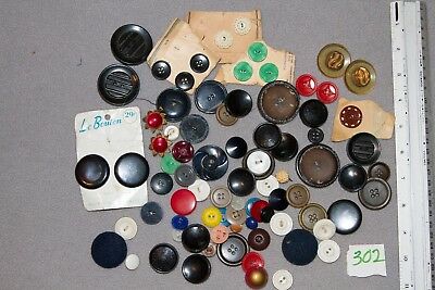 ??  Vintage Fancy Button Lot Bakelite, Celluloid, Art-Deco, Metal Jumbo ??