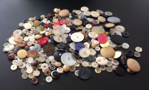 Lot Of Over 300 Vintage Buttons. Sewing Crafts More