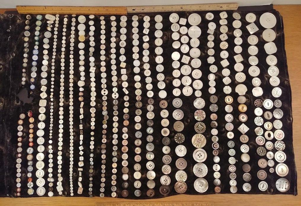 Mixed Lot 600+ Vintage Buttons (Some are glass shell) Sewing Crafts