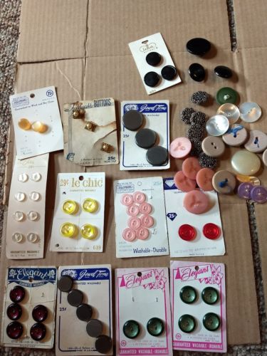 Vintage Sewing Buttons some on cards