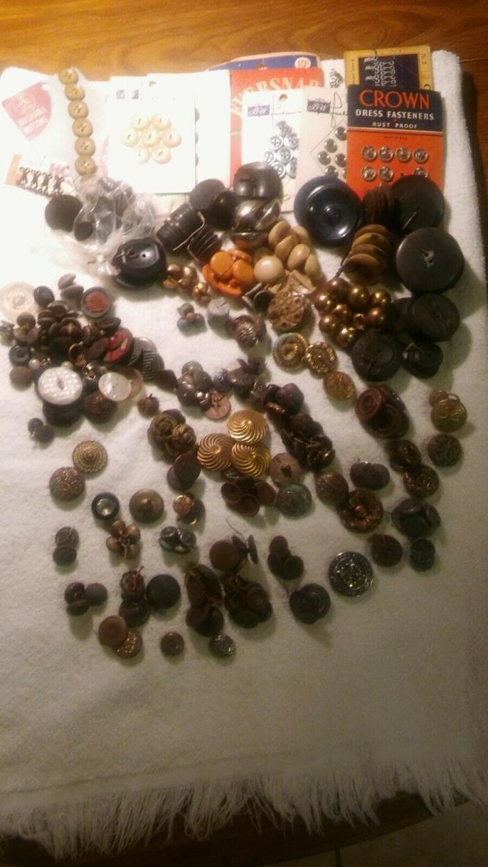 250+ Buttons Assortment of Styles Sizes Shapes Color Material
