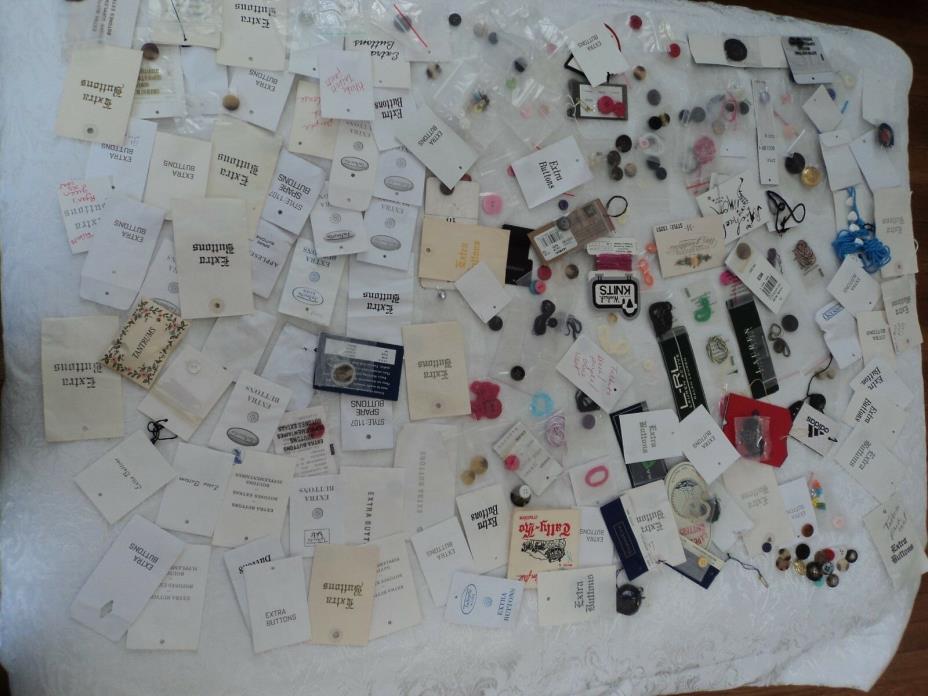 HUNDREDS MIXED LOT of NEW Buttons and yarn ALL TYPES & SIZES, Never used