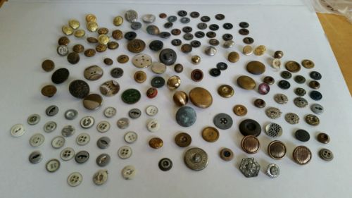 Vintage Antique Metal Button Lot Military Collectable Metal Buttons Mixed Others