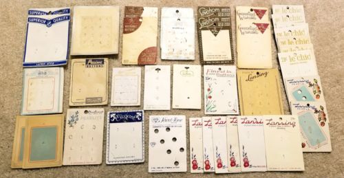 38 Vintage Empty Lansing BWG Le Chic Button Cards for Display or Crafts