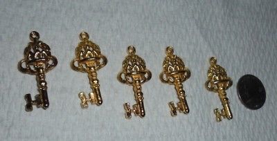Lot 5 Figural Old Style Real Estate Door Key Replacement Metal 1 5/8