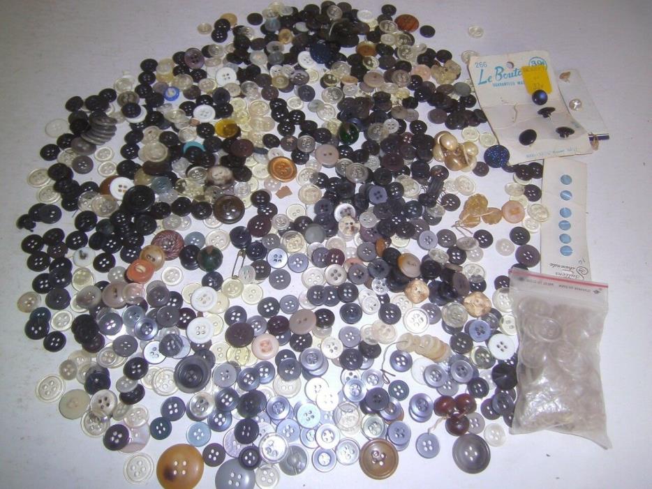 Big Lot Vintage Sewing Buttons|crafts 1/4