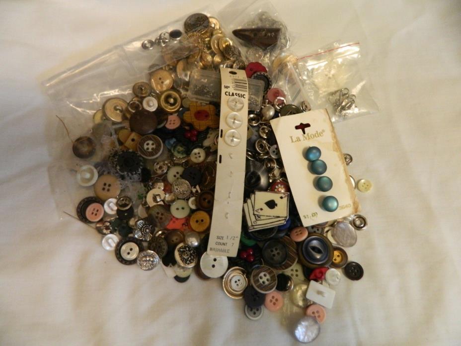 BUTTONS     CONTENTS OF BUTTON BOX ACCUMULATED OVER PAST 50 YEARS. SOME OLD