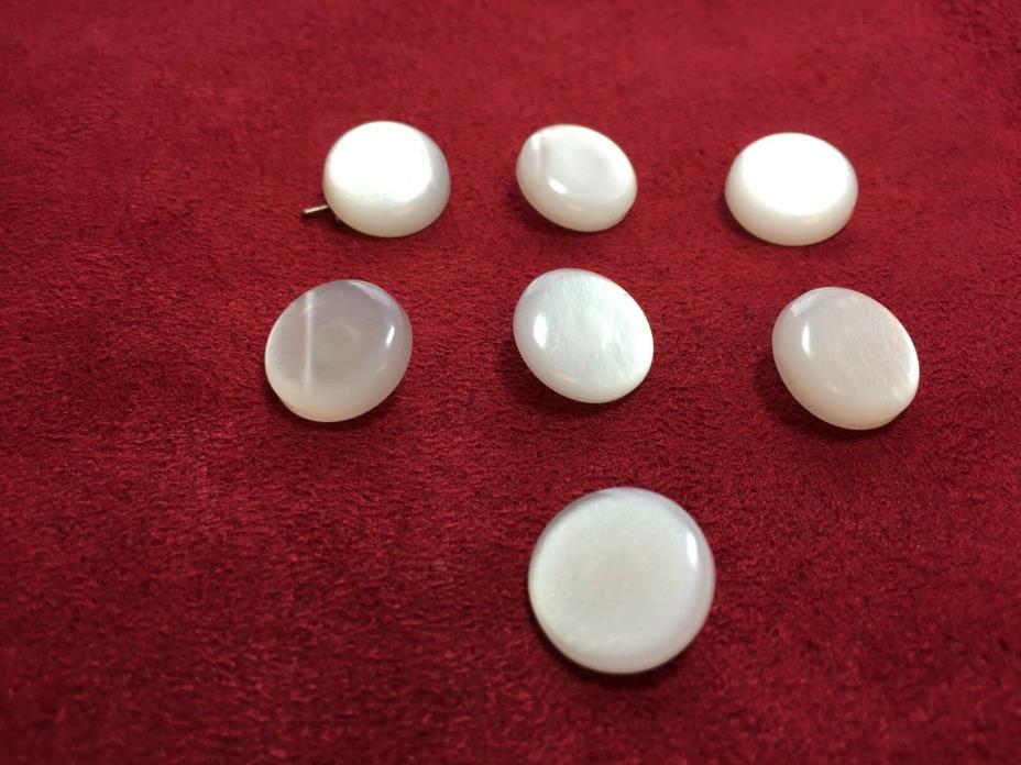 Vintage Medium White Shell Ladies Buttons with 2 Thicknesses