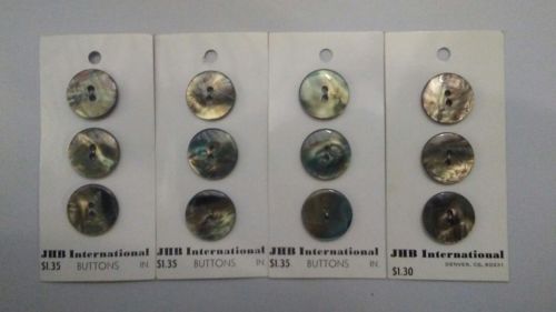 JHB International Buttons - 4 Cards/12 Buttons - Made in Canada