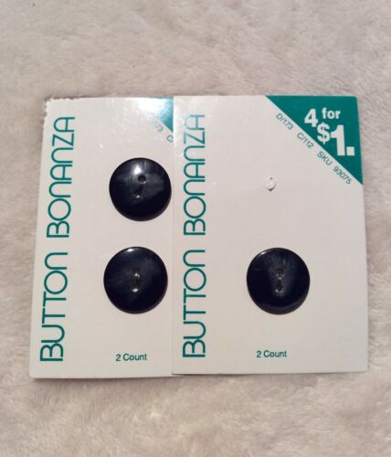 Vintage Buttons, button bonanza brand, new on card, collectable rare find Black