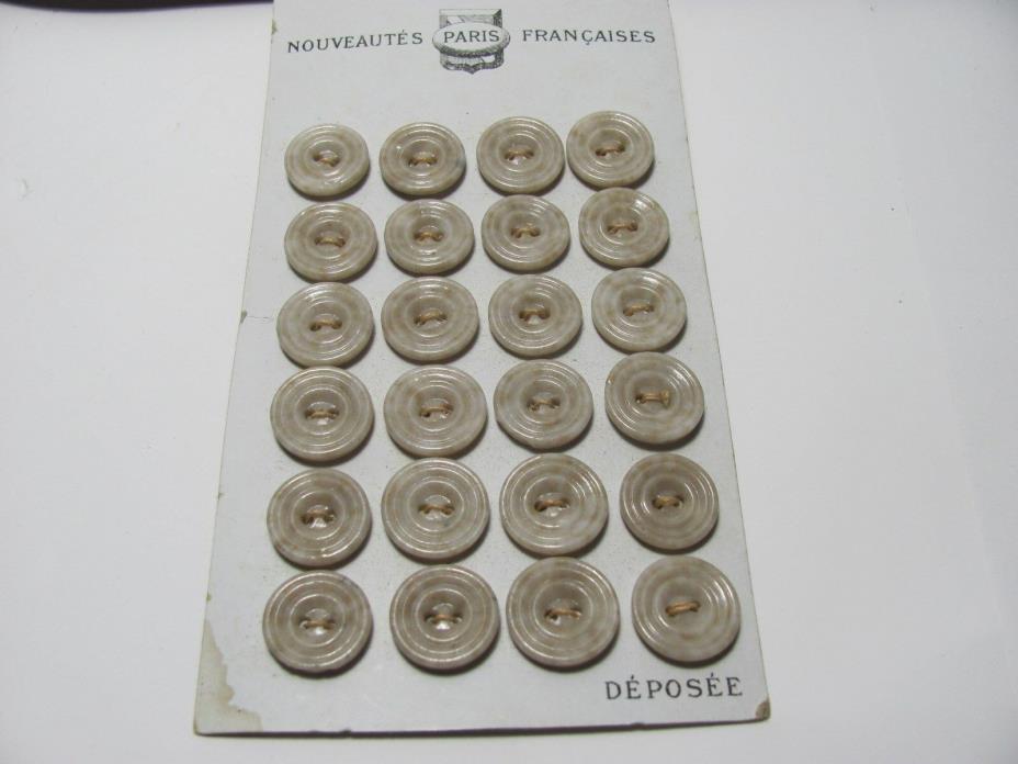 PARIS NOUVEAUTE'S FRANCAISES 24 Vintage Buttons 4 day returns