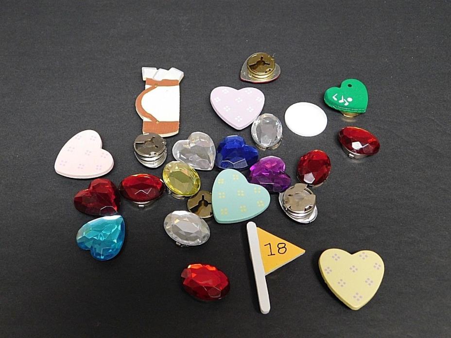 22 Vintage Button Covers Wood/Jewel Tones/Golf/etc. Excellent Vintage Condition