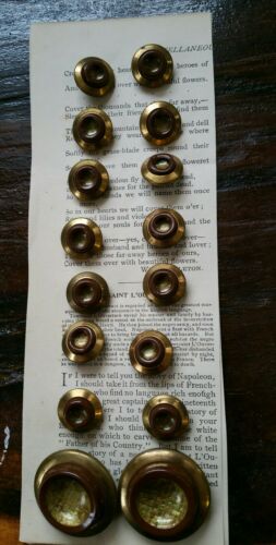 VINTAGE LOT ( 16 ) MATCHING METAL & CELLULOID   BUTTONS