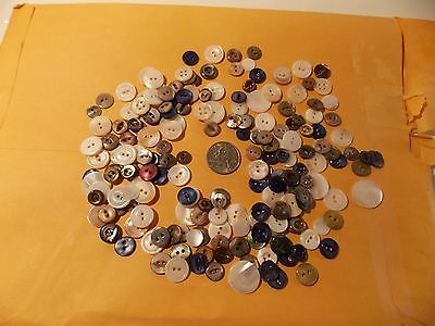 Mother of Pearl Buttons--New Old Stock Mississippi River 3 ounce (LOT F )