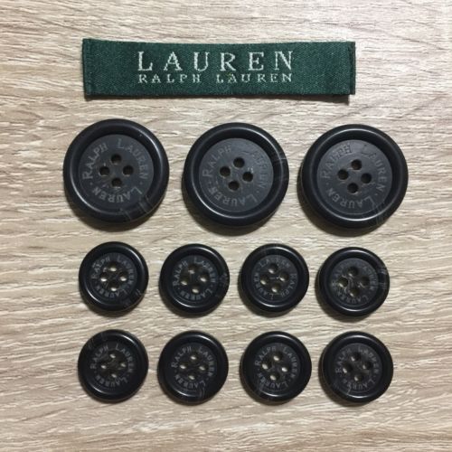 11 Authentic Recycled Ralph Lauren 4-Hole Buttons Blazers Jackets