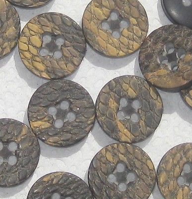 set 16 Snake Skin like texture vintage new multi colored buttons 5/8
