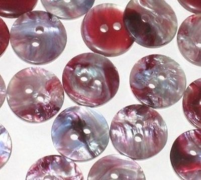 Lot 35 FAB COLOR Vintage New CRANBERRY plus Set Buttons 5/8