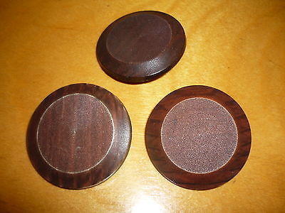 3  VGTE LAR  HARD PLASTIC COAT BUTTONS-BROWN A LITTLE BIT MARBRED- 1
