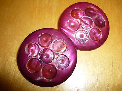 2 VINTAGE OLD PLASTIC CELLULOID  BUTTONS-1930-40 - # 2583