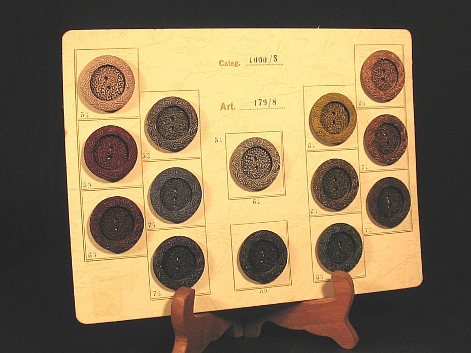 Vintage Buttons Original Order Card Plastic 14 Old Antique Catalog