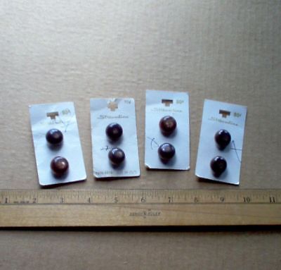 BUTTONS, VINTAGE 4 COMPLETE MATCHING STORE CARDS 8 BUTTONS STREAMLINE BRAND (11)