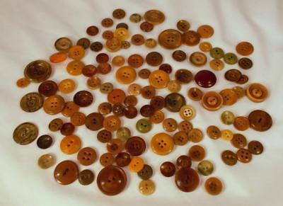 Lot 112 Vtg 2 & 4 Hole Button Vegetable Ivory Carved Tagua Nut Plastic Celluloid