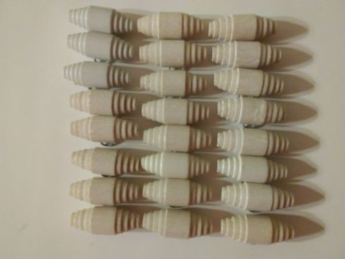 Lot of 24 Vintage Wood Buttons Barrel Button Cylinder Stepped Tapered Metal Loop