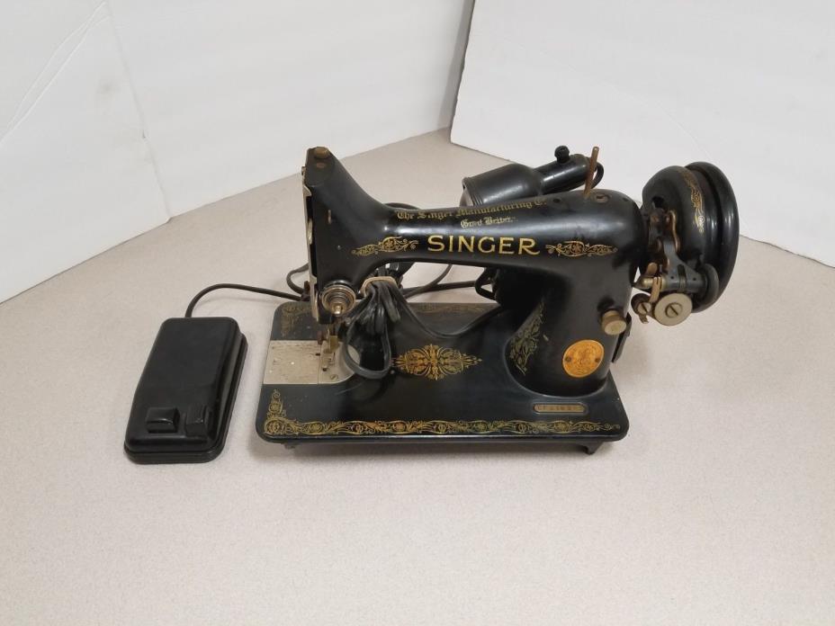 Vintage Antique Singer BZ 15-8 Electric Sewing Machine w/Foot Pedal Used Working