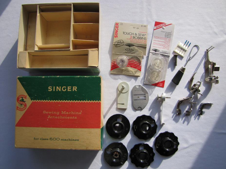 VINTAGE SINGER SEWING MACHINE ATTACHMENTS for CLASS 600 MACHINES