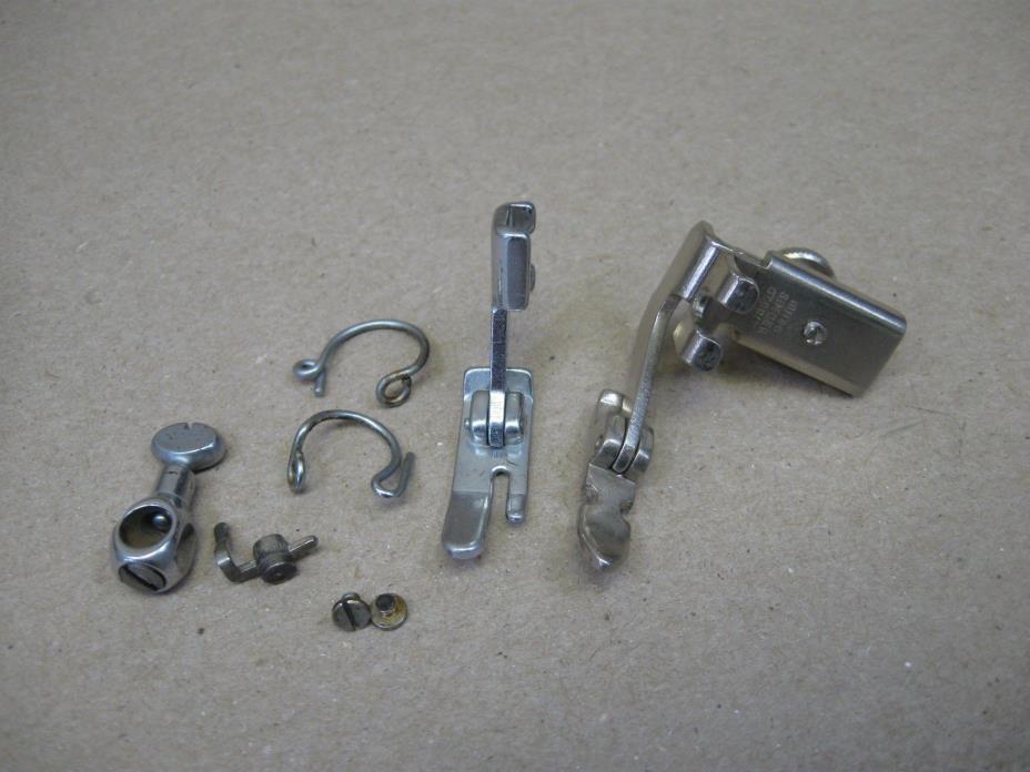 Vtg 60s Singer 301a Slant Sewing Machine Parts Needle Clamp Feet Thread Guides