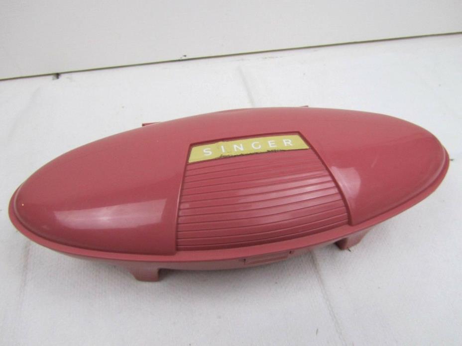 Vintage 1960s Singer Buttonholer with Rose Pink Plastic Atomic Age Case