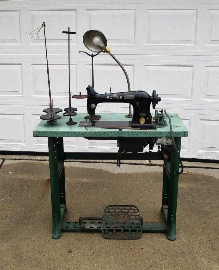 Commercial / Industrial SINGER SEWING MACHINE MODEL 31-15 w/ Table, Motor etc...