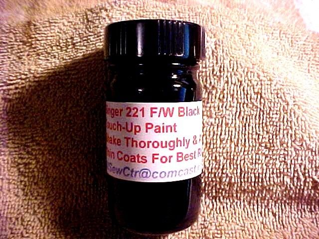 Singer 221 Black Featherweight Touch-up Paint-1 Ounce Bottle 