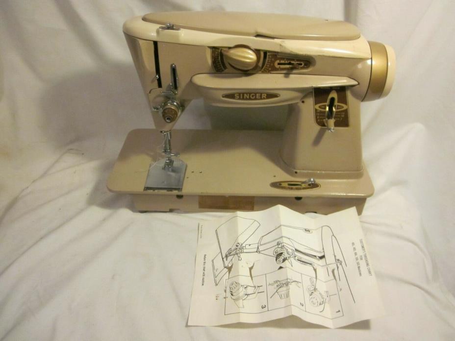 vintage *not tested Singer Model 500A sewing machine Slant-O-Matic Rocketeer