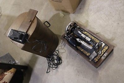 Vintage Ever Ready Sewing Machine with Wood Case, Foot Pedal and Accessories