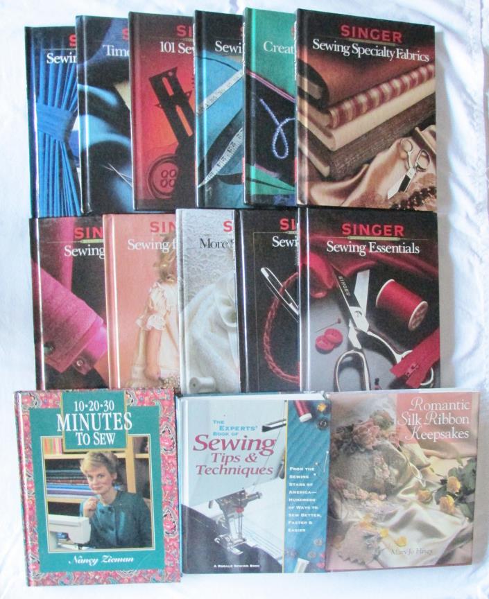 14 VINTAGE SEWING BOOKS - 11 SINGER SEWING REFERENCE LIBRARY BOOKS + 3 OTHERS