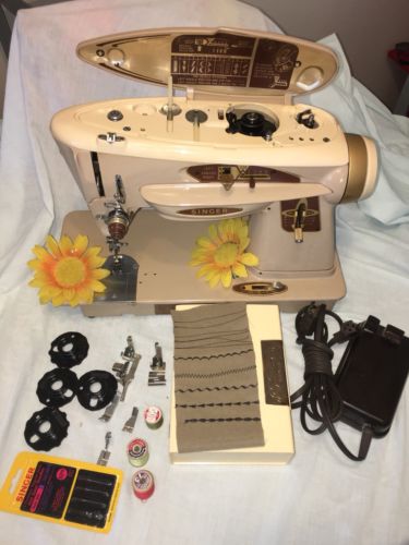 Vintage Singer 503A Metal Zig Zag Sewing Machine heavy Duty