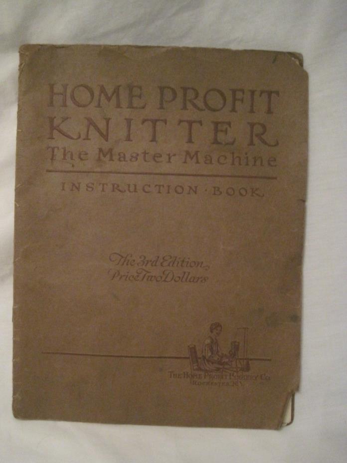 rare antique Home Profit Knitter Master Machine Book Hosiery knitting manual