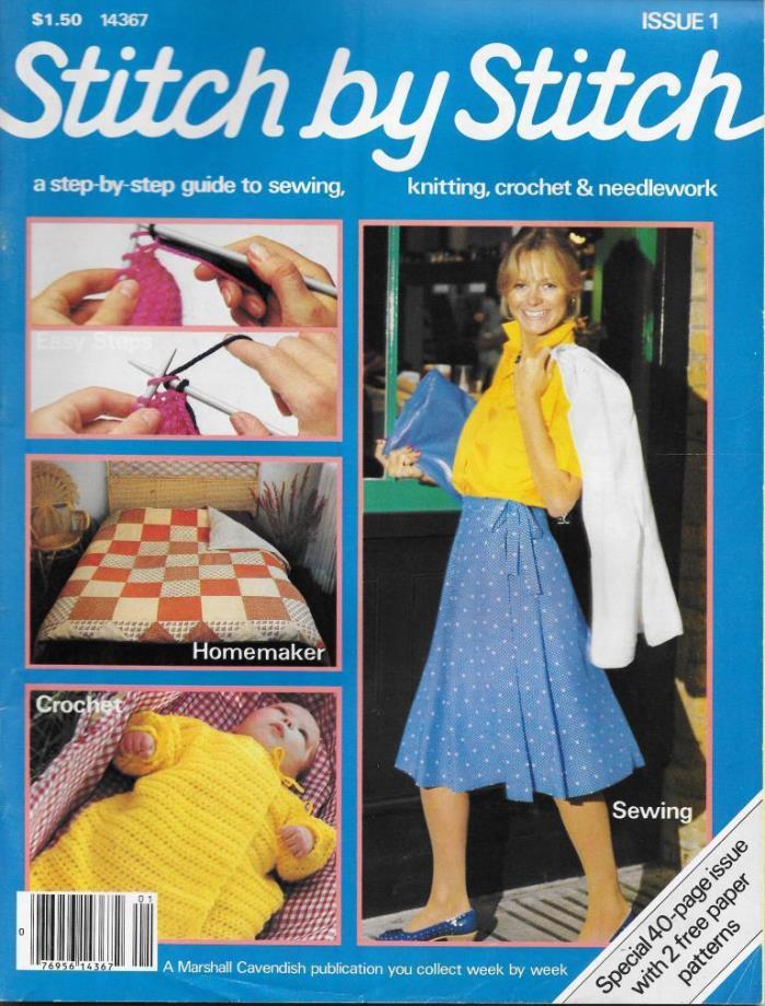 Stitch by Stitch Issue 1 Sewing Knitting Crochet & Needlework Magazine V2 DIY